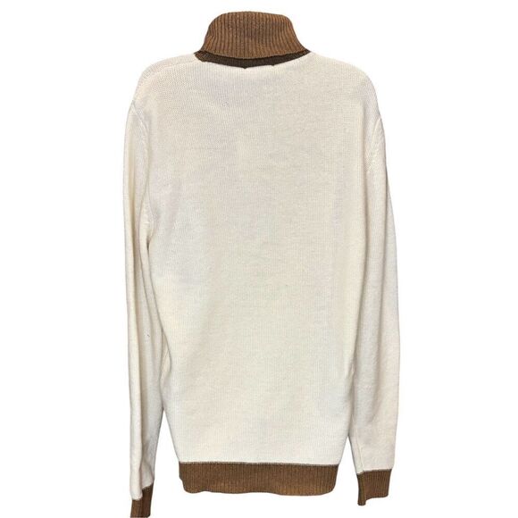 L.B.M. 1911 100% Lana Virgin Wool In Cream & Brown NWT Size 52R/XL - Picture 4 of 7